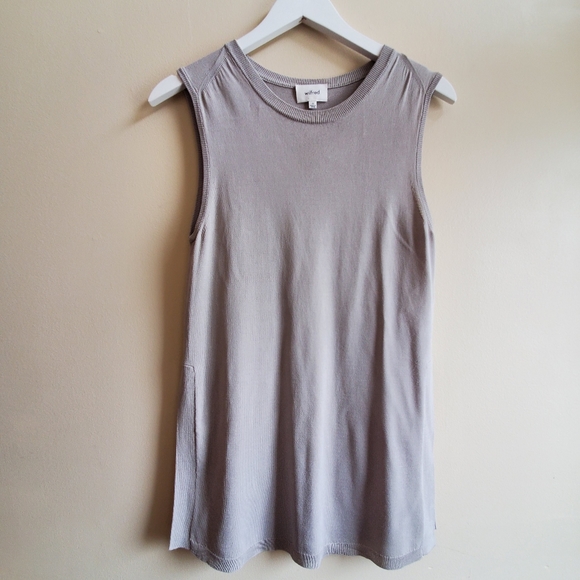 Wilfred gray lightweight sleeveless sweater Xsmall - Picture 2 of 8
